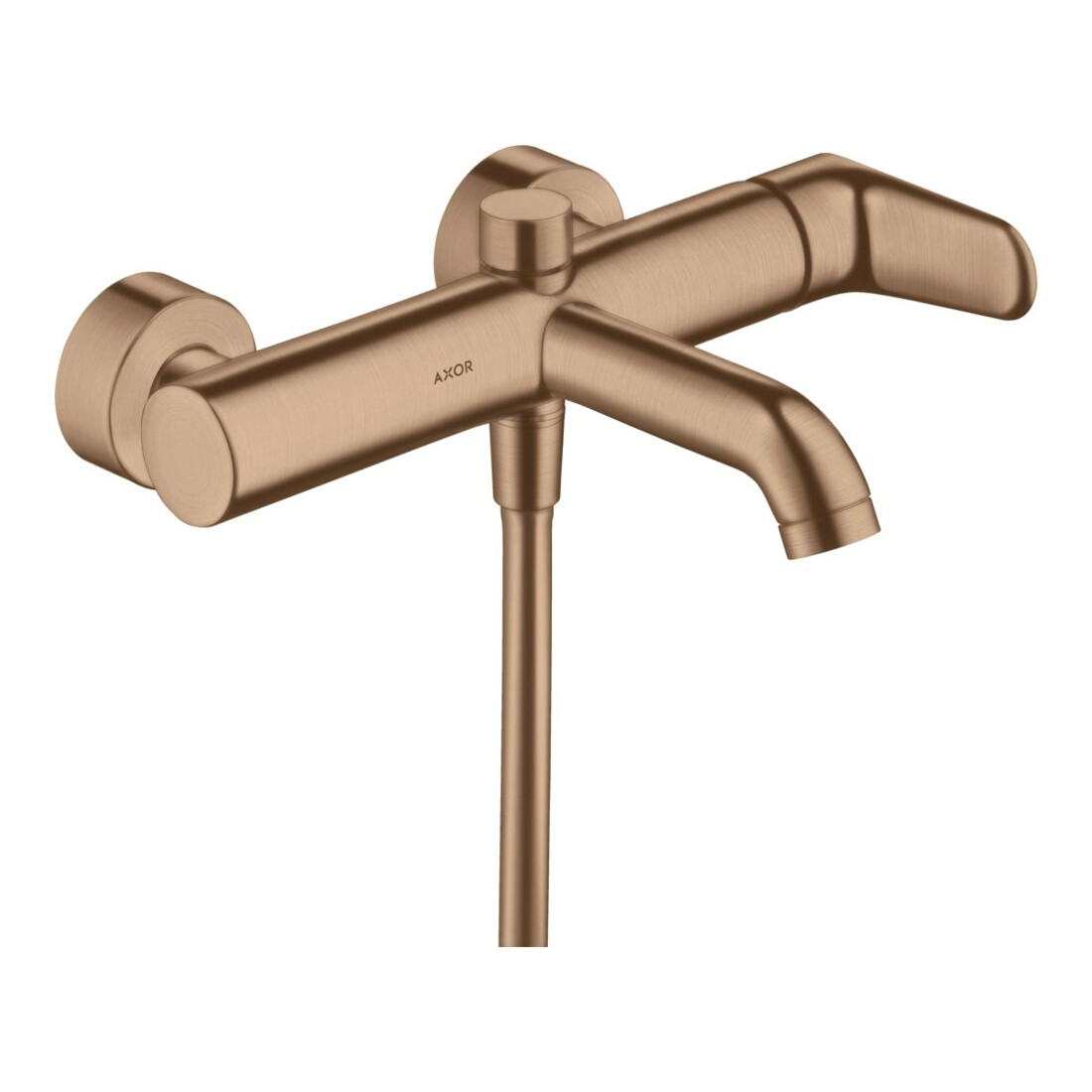 hansgrohe Wannen-Einhebelmischer Axor Citterio M AP, Ausladung 200mm, brushed red gold
