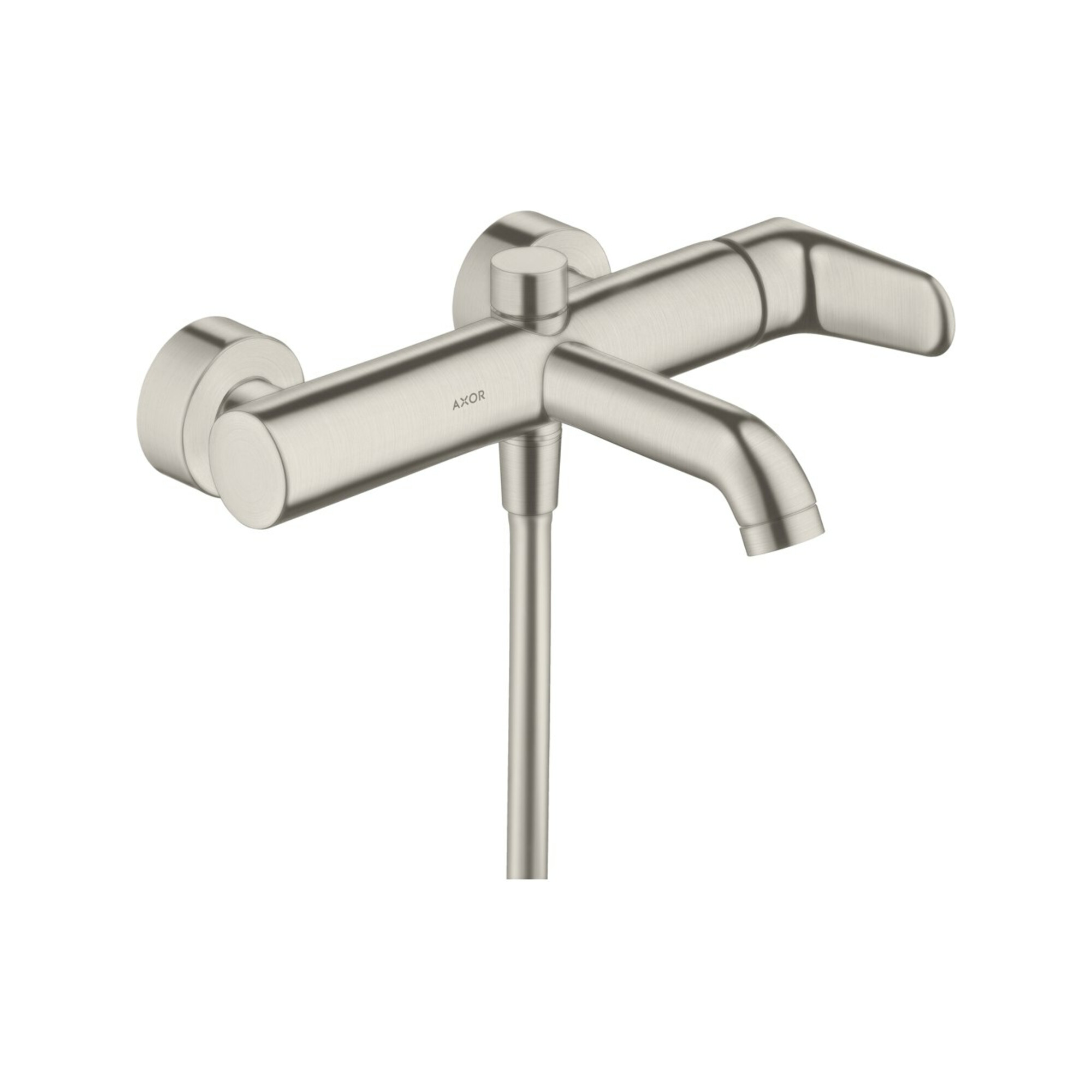hansgrohe Wannen-Einhebelmischer Axor Citterio M AP, Ausladung 200mm, Edelstahl-Optik