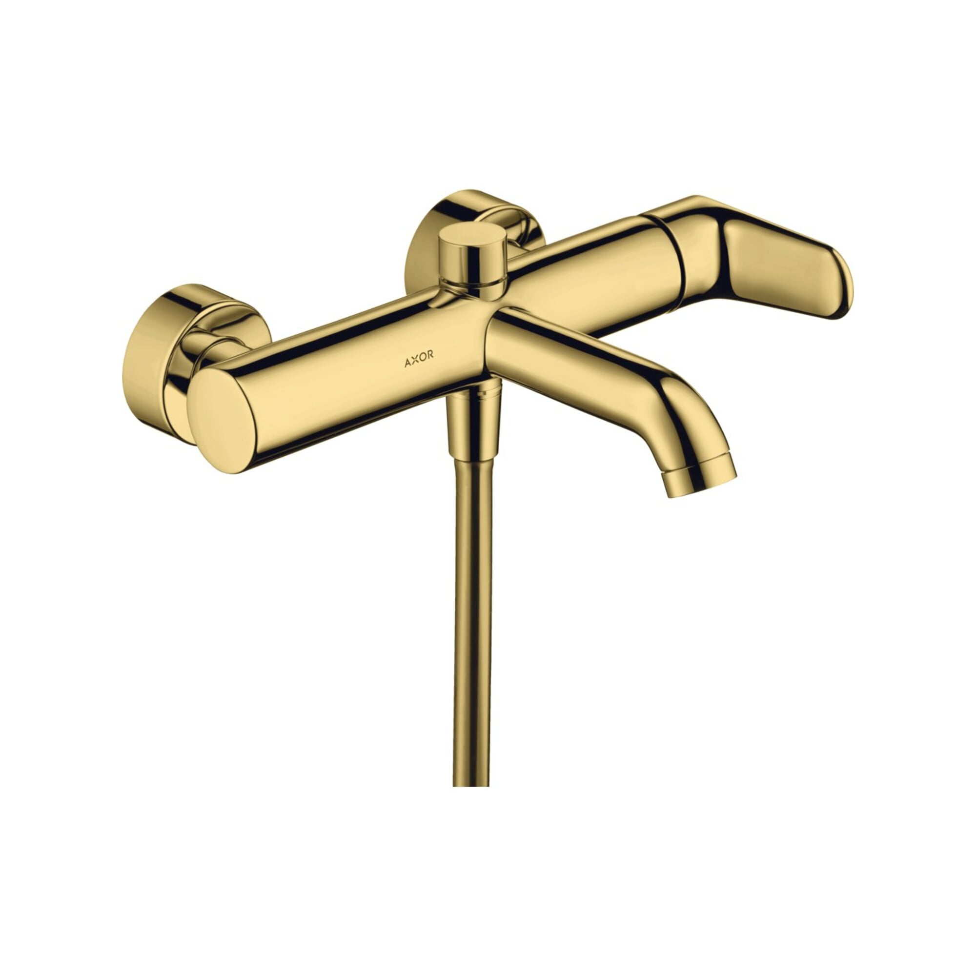 hansgrohe Wannen-Einhebelmischer Axor Citterio M AP, Ausladung 200mm, polished gold optic