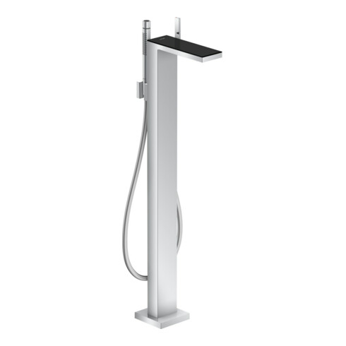 hansgrohe Wannen-Einhebelmischer Axor MyEdition A 196mm, boden, m Pl., chr./Schw.-gl.