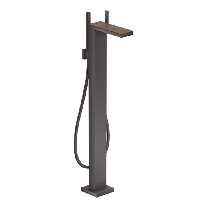 hansgrohe Wannen-Einhebelmischer Axor MyEdition A 196mm, boden, o. Pl., brush. bla vc