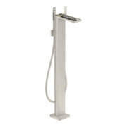 hansgrohe Wannen-Einhebelmischer Axor MyEdition A 196mm, boden, o. Pl., Edelstahl-Optik