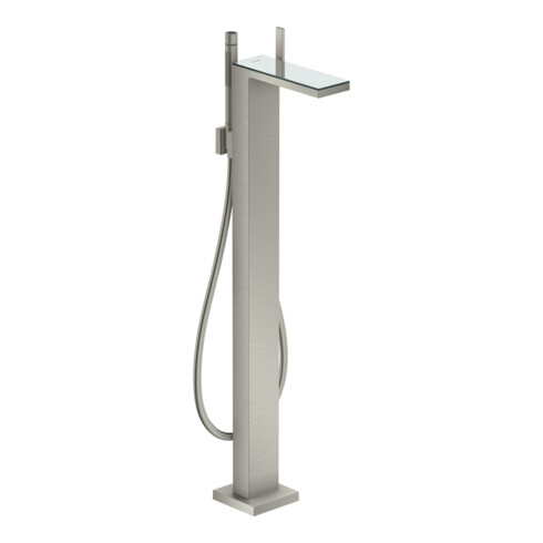 hansgrohe Wannen-Einhebelmischer Axor MyEdition A 196mm, boden, o. Pl., Edelstahl-Optik