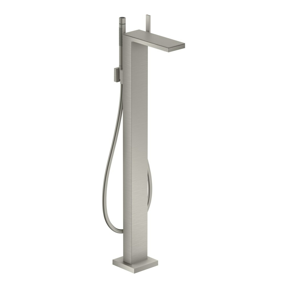 hansgrohe Wannen-Einhebelmischer Axor MyEdition A 196mm, boden, o. Pl., Edelstahl-Optik