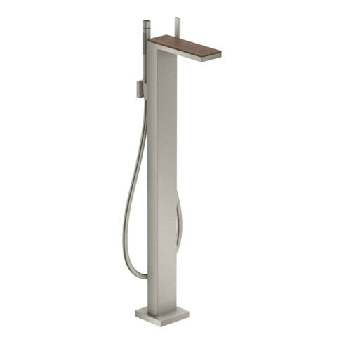 hansgrohe Wannen-Einhebelmischer Axor MyEdition A 196mm, boden, o. Pl., Edelstahl-Optik