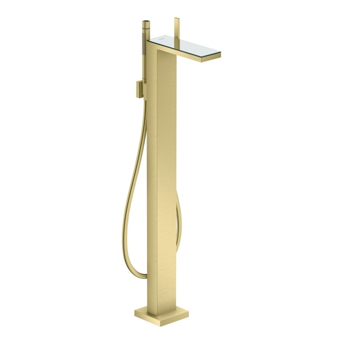hansgrohe Wannen-Einhebelmischer Axor MyEdition A 196mm, bodensteh., o. Pl., brush. br