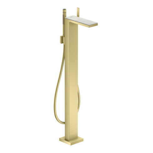 hansgrohe Wannen-Einhebelmischer Axor MyEdition A 196mm, bodensteh., o. Pl., brush. br