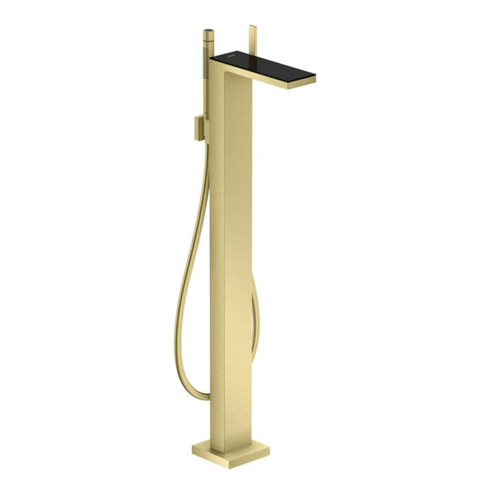hansgrohe Wannen-Einhebelmischer Axor MyEdition A 196mm, bodensteh., o. Pl., brush. br