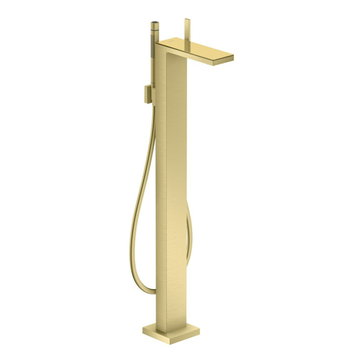 hansgrohe Wannen-Einhebelmischer Axor MyEdition A 196mm, bodensteh., o. Pl., brush. br