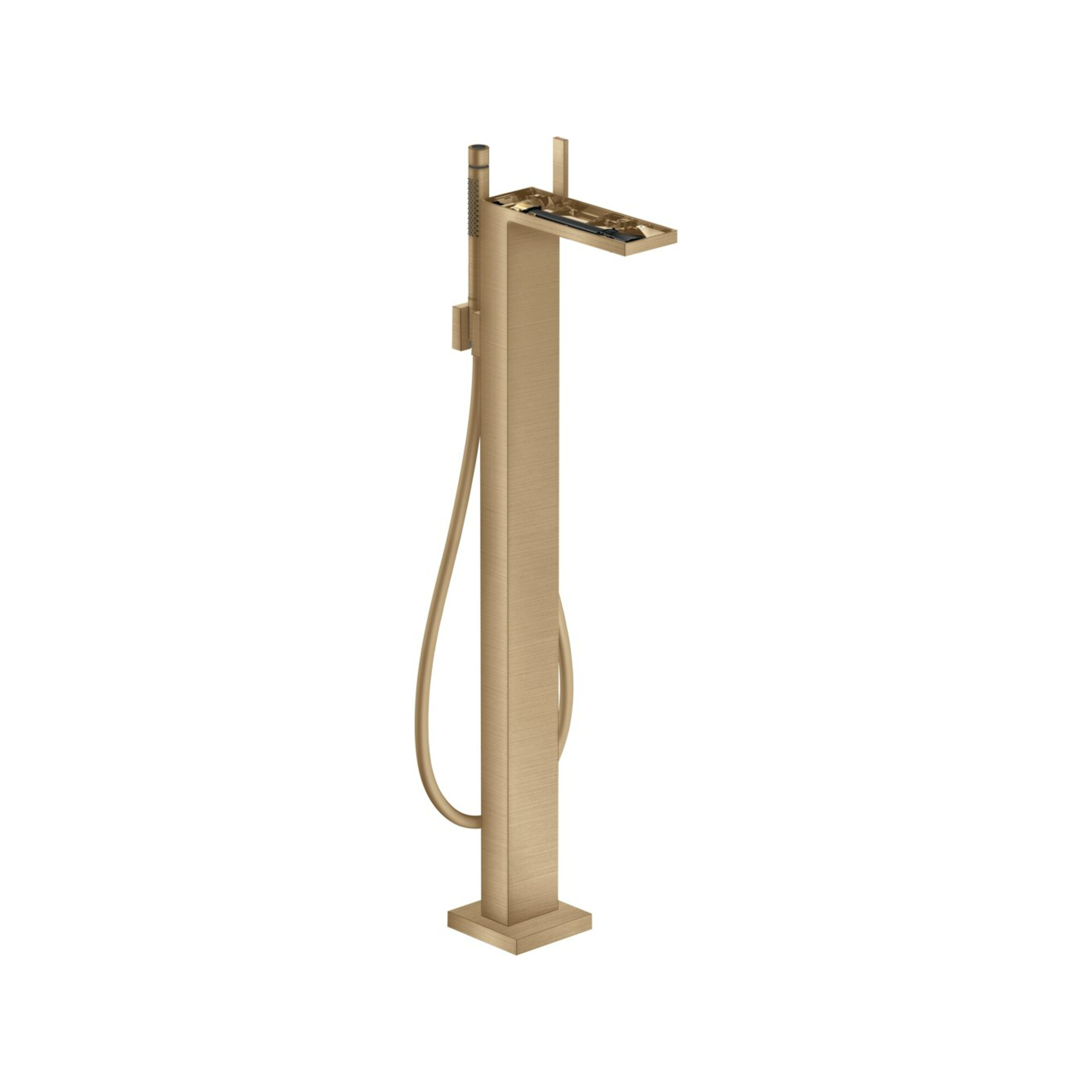 hansgrohe Wannen-Einhebelmischer Axor MyEdition A 196mm, bodensteh., o. Pl., brush. bron
