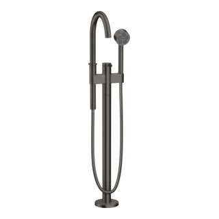 hansgrohe Wannen-Einhebelmischer Axor One Ausl. 220mm, bodensteh., brush. bla vc
