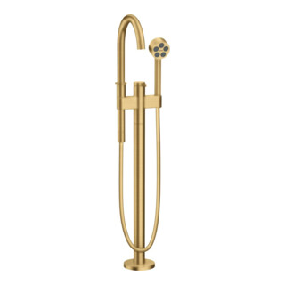 hansgrohe Wannen-Einhebelmischer Axor One Ausl. 220mm, bodensteh., brush. gol opt