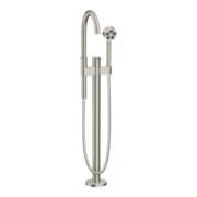 hansgrohe Wannen-Einhebelmischer Axor One Ausl. 220mm, bodensteh., Edelstahl-Optik
