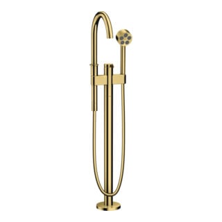 hansgrohe Wannen-Einhebelmischer Axor One Ausl. 220mm, bodensteh., pol. gold optic
