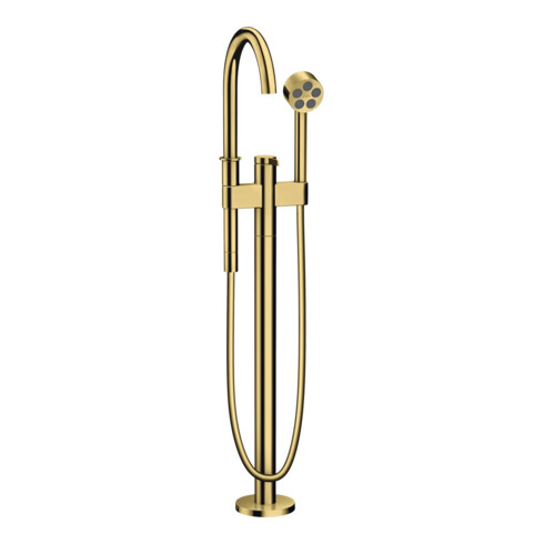 hansgrohe Wannen-Einhebelmischer Axor One Ausl. 220mm, bodensteh., pol. gold optic