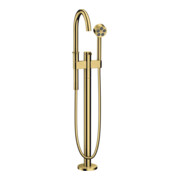 hansgrohe Wannen-Einhebelmischer Axor One Ausl. 220mm, bodensteh., pol. gold optic