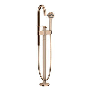 hansgrohe Wannen-Einhebelmischer Axor One Ausl. 220mm, bodensteh., pol. red gold