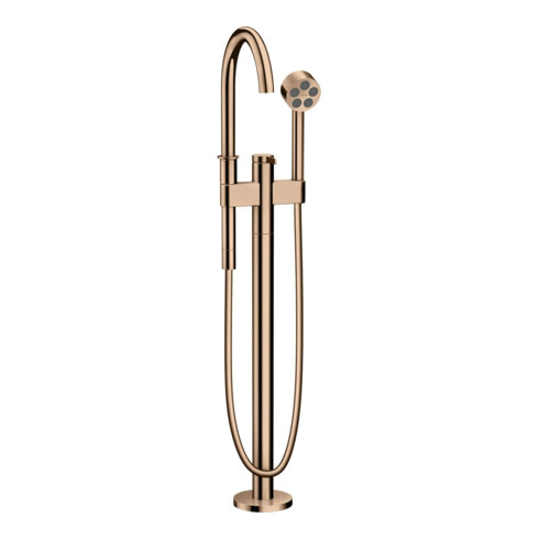 hansgrohe Wannen-Einhebelmischer Axor One Ausl. 220mm, bodensteh., pol. red gold