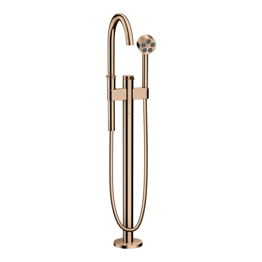 hansgrohe Wannen-Einhebelmischer Axor One Ausl. 220mm, bodensteh., pol. red gold