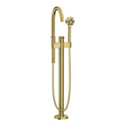 hansgrohe Wannen-Einhebelmischer Axor One Ausl. 220mm, bodenstehend, brushed brass