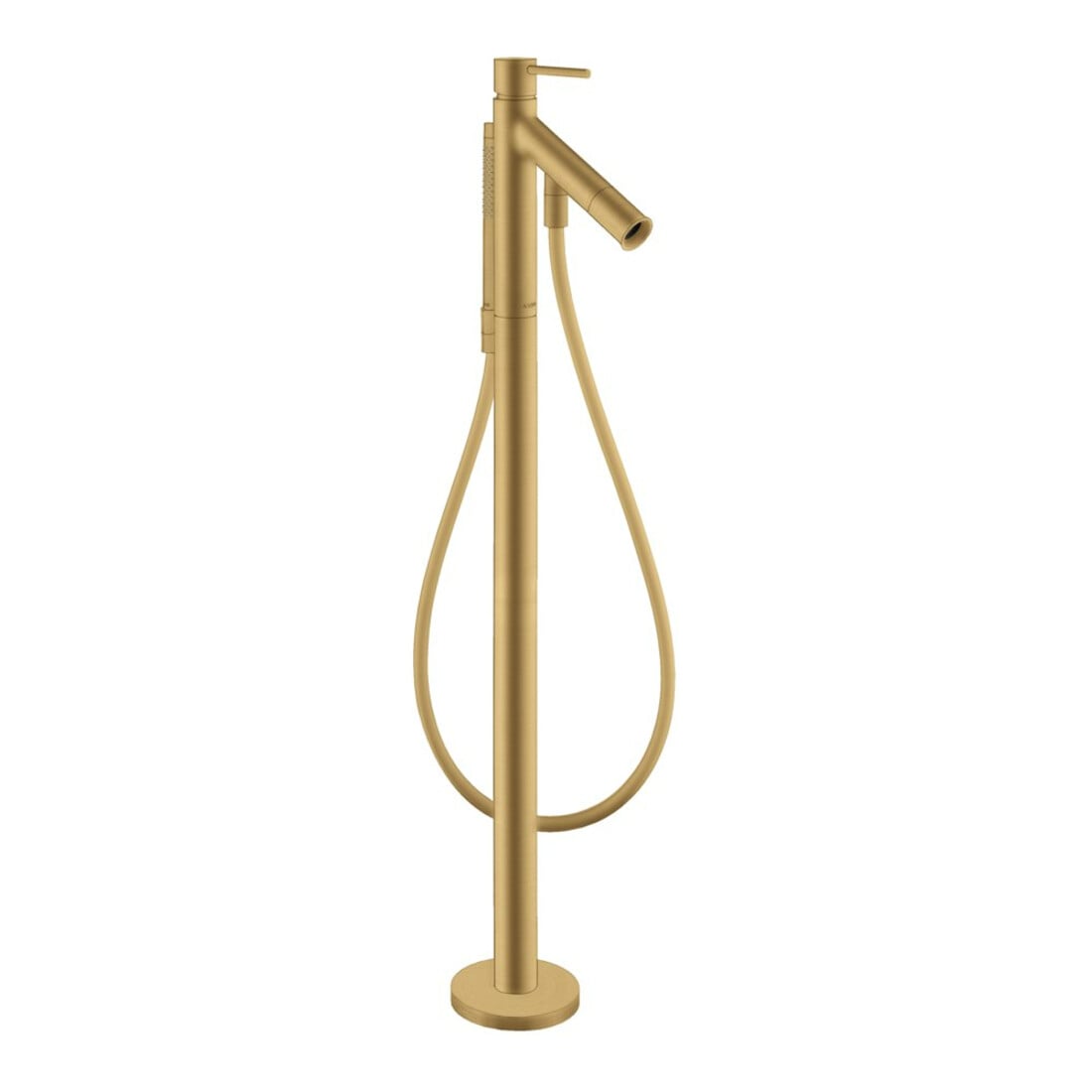 hansgrohe Wannen-Einhebelmischer Axor Starck A 156mm, boden, m Pin-Griff, b gol opt