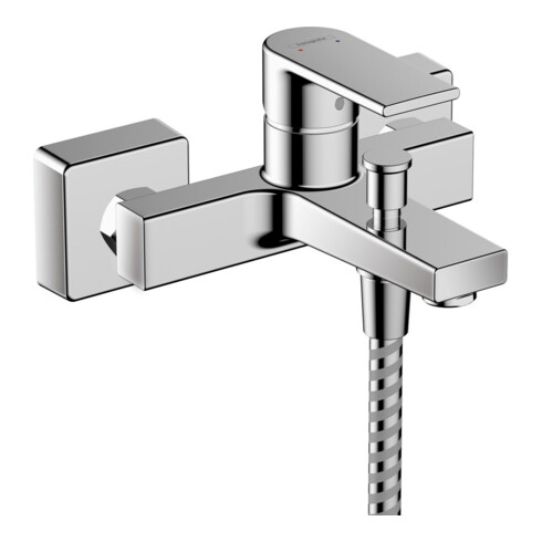 hansgrohe Wannen-Einhebelmischer Vernis Shape AP, 2 Verbr., Ausladung 166mm, chrom