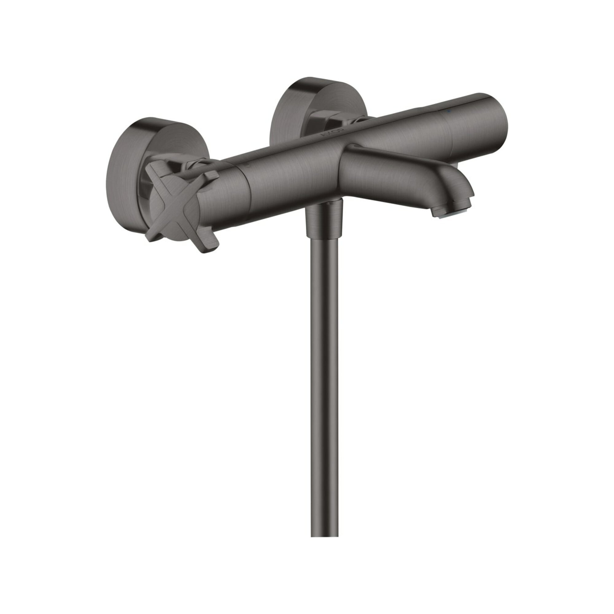 hansgrohe Wannen-Thermostat Axor Citterio E AP, Ausl. 177mm, 2 Verbr., brush. bla vc