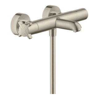 hansgrohe Wannen-Thermostat Axor Citterio E AP, Ausl. 177mm, 2 Verbr., brush. nickel