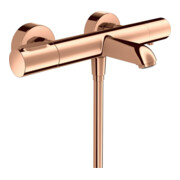 hansgrohe Wannen-Thermostat Axor Citterio M AP, Ausl. 180mm, 2 Verbr., pol. red gold