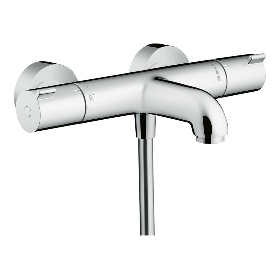hansgrohe Wannen-Thermostat Ecostat 1001 CL 296x102mm, AP, 2 Verb, Ausl. 182mm, chr