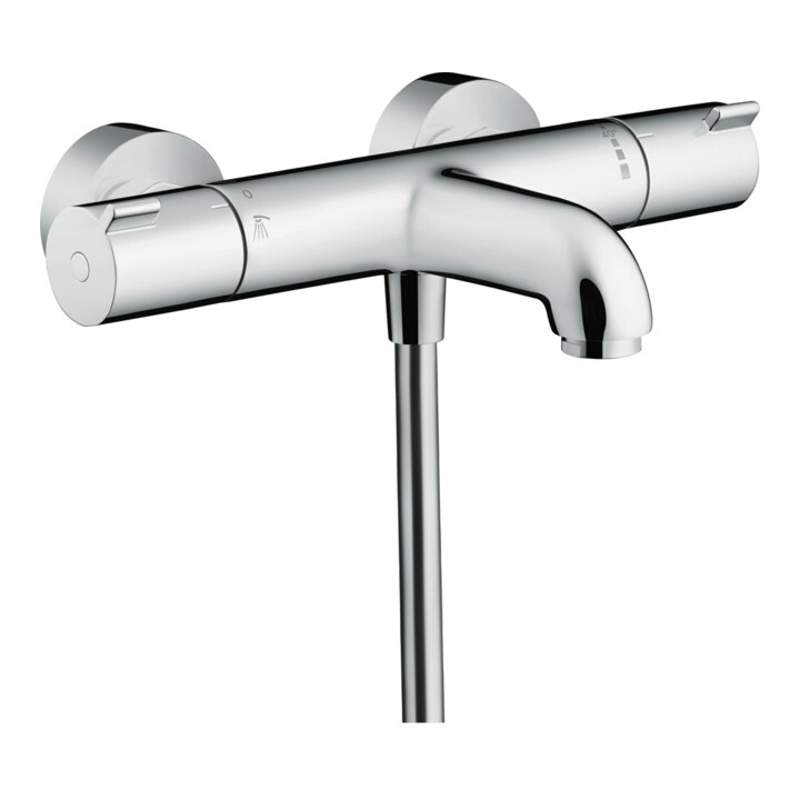 hansgrohe Wannen-Thermostat Ecostat 1001 CL 296x102mm, AP, 2 Verb, Ausl. 182mm, chr