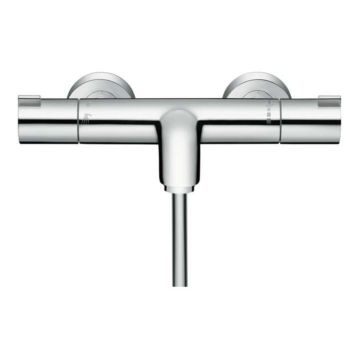 hansgrohe Wannen-Thermostat Ecostat 1001 CL 296x102mm, AP, 2 Verb, Ausl. 182mm, chr