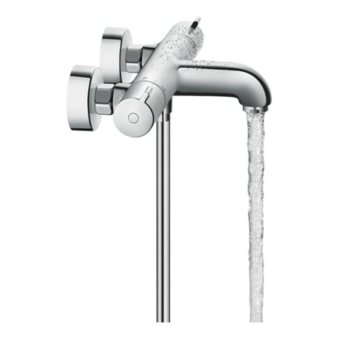 hansgrohe Wannen-Thermostat Ecostat 1001 CL 296x102mm, AP, 2 Verb, Ausl. 182mm, chr