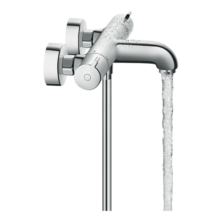 hansgrohe Wannen-Thermostat Ecostat 1001 CL 296x102mm, AP, 2 Verb, Ausl. 182mm, chr
