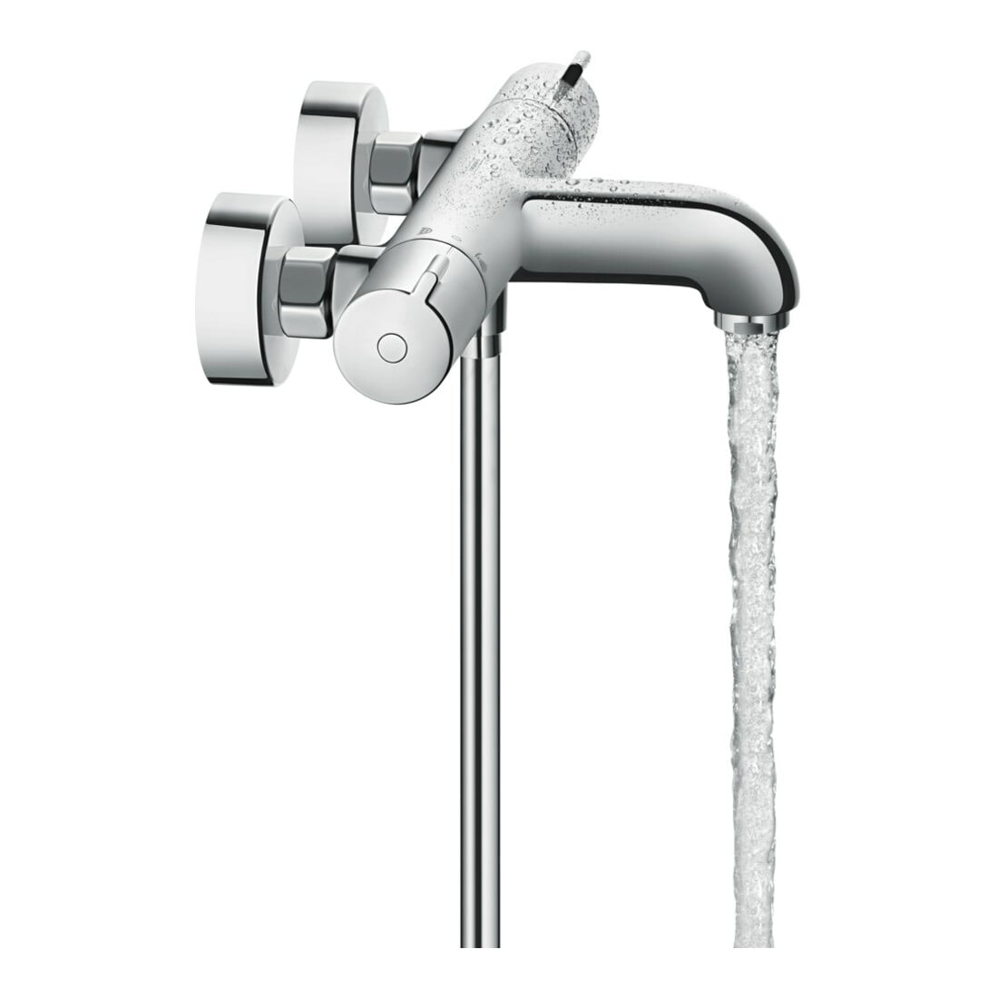 hansgrohe Wannen-Thermostat Ecostat 1001 CL 296x102mm, AP, 2 Verb, Ausl. 182mm, chr