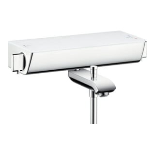 hansgrohe Wannen-Thermostat Ecostat Select AP, 2 Verbr., Ausl. 193mm, weiß/chrom