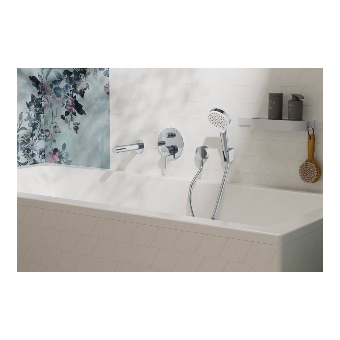 hansgrohe Wanneneinlauf Zesis S Ausladung 181mm, Wandmontage, chrom