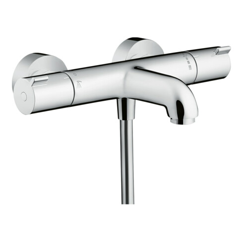 hansgrohe Wannen-Thermostat Ecostat 1001 CL 296x102mm, AP, 2 Verb, Ausl. 182mm, chr