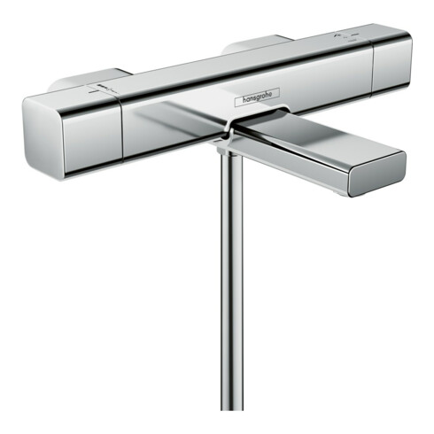 hansgrohe Wannenthermostat Ecostat E 306x204mm, AP, 2 Verb, Ausl. 183mm, chr