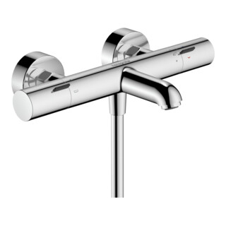 hansgrohe Wannenthermostat Ecostat Fine AP, Ausl. 177mm, 2 Verbraucher, chrom