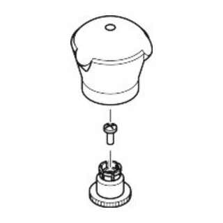 hansgrohe Warmwassergriff Axor Mondaro 2-Griff Waschtischarm.chrom/gold optik