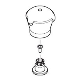hansgrohe Warmwassergriff Axor Mondaro 2-Griff Waschtischarmatur weiß/gold optik