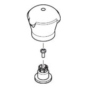 hansgrohe Warmwassergriff Axor Mondaro 2-Griff Waschtischarmatur weiß/gold optik