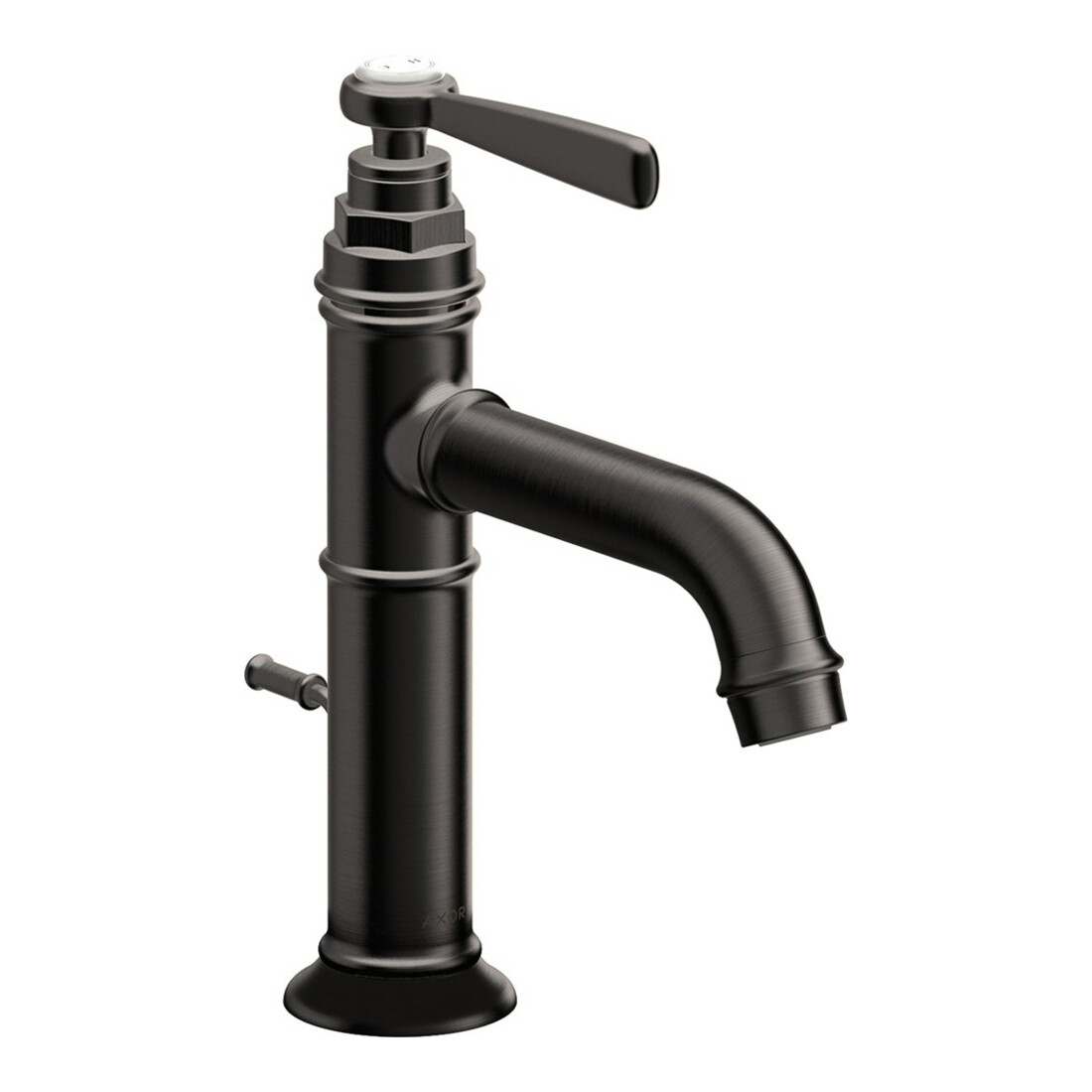hansgrohe Waschtisch-Einhebelmischer 100 Axor Montreux A 142mm, m Zugst.Abl.Gar., brush. bla vc