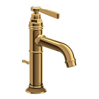 hansgrohe Waschtisch-Einhebelmischer 100 Axor Montreux A 142mm, m Zugst.Abl.Gar., pol. gol opt