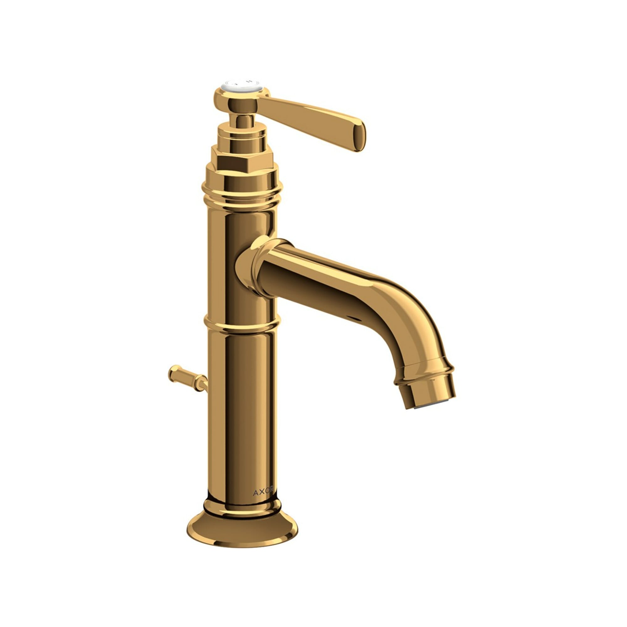 hansgrohe Waschtisch-Einhebelmischer 100 Axor Montreux A 142mm, m Zugst.Abl.Gar., pol. gol opt