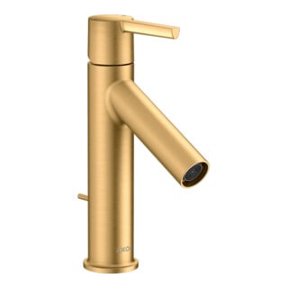 hansgrohe Waschtisch-Einhebelmischer 100 Axor Starck A 103mm, m HG, Zugst.Abl.Gar., brush. br