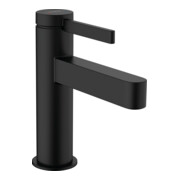 hansgrohe Waschtisch-Einhebelmischer 100 Finoris m Push-Open-Ablaufgarnitur, schwarz matt