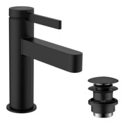 hansgrohe Waschtisch-Einhebelmischer 100 Finoris m Push-Open-Ablaufgarnitur, schwarz matt-4