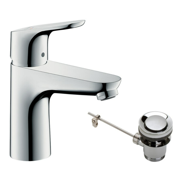 hansgrohe Waschtisch-Einhebelmischer 100 Focus CoolSt m ZugstAblGar, KW i Mittelstel., chr